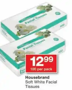 Checkers Housebrand Soft White Facial Tissues offer