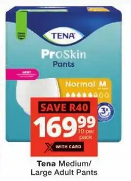 Checkers Tena Medium/ Large Adult Pants offer