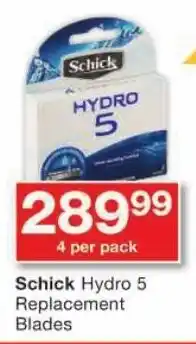 Checkers Schick Hydro 5 Replacement Blades offer