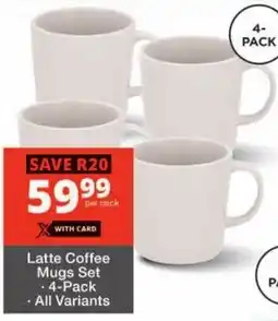 Checkers Latte Coffee Mugs Set offer