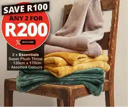 Checkers Essentials Super Plush Throw offer
