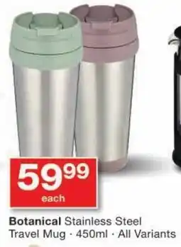 Checkers Botanical Stainless Steel Travel Mug offer