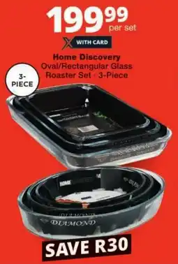 Checkers Home Discovery Oval/Rectangular Glass Roaster Set offer