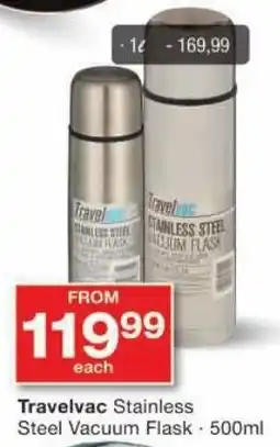 Checkers Travelvac Stainless Steel Vacuum Flask offer
