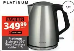 Platinum Stainless 360° Steel Cordless Kettle