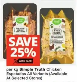 Checkers Simple Truth Chicken Espetadas All Variants offer