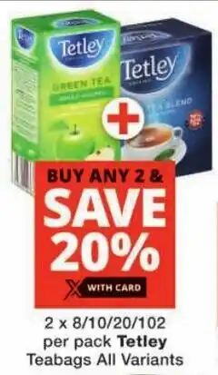 Tetley Teabags All Variants