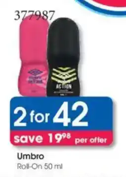 Clicks Umbro Roll-On offer