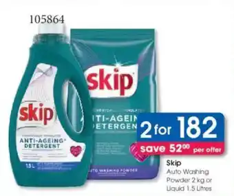 Clicks Skip Auto Washing Powder or Liquid offer
