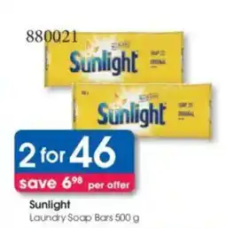 Clicks Sunlight Laundry Soap Bars offer