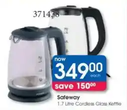Clicks Safeway Cordless Glass Kettle offer
