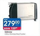 Clicks Safeway 2-Slice Stainless Steel Toaster offer