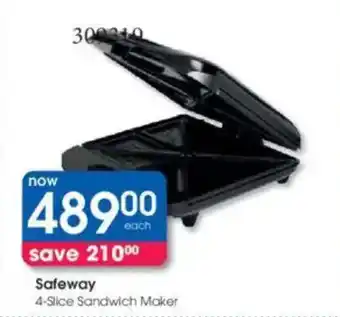 Clicks Safeway 4-Slice Sandwich Maker offer