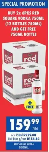 Ultra Liquors Red square vodka original offer