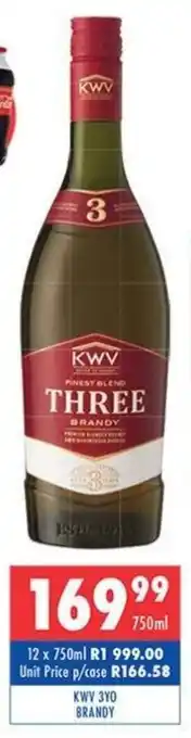 Ultra Liquors Kwv 3yo brandy offer