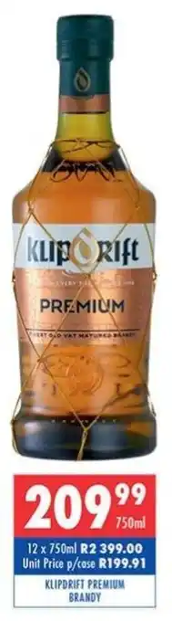 Ultra Liquors Klipdrift premium brandy offer