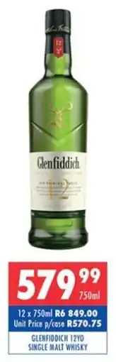 Ultra Liquors Glenfiddich 12yo single malt whisky offer