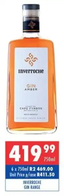 Ultra Liquors Inverroche gin range offer