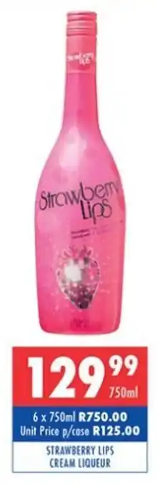 Ultra Liquors Strawberry lips cream liqueur offer
