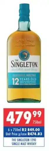 Ultra Liquors The singleton 12yo single malt whisky offer