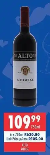 Ultra Liquors Alto rouge offer