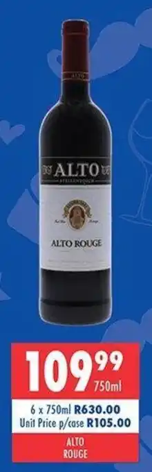 Ultra Liquors Alto rouge offer