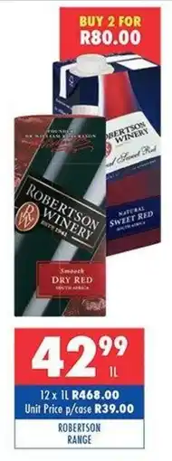 Ultra Liquors Robertson range offer