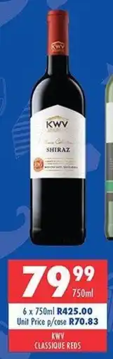 Ultra Liquors Kwv classique reds offer