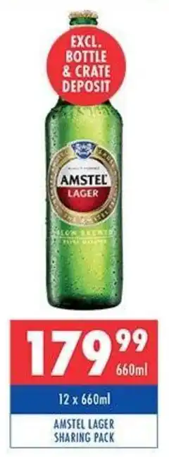 Ultra Liquors Amstel lager sharing pack offer