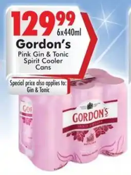 Prestons Gordon's Pink Gin & Tonic Spirit Cooler Cans offer