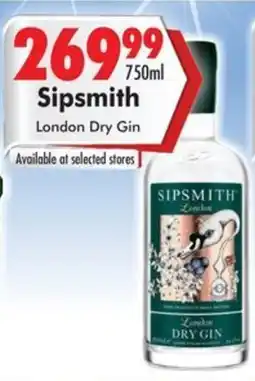 Prestons Sipsmith London Dry Gin offer