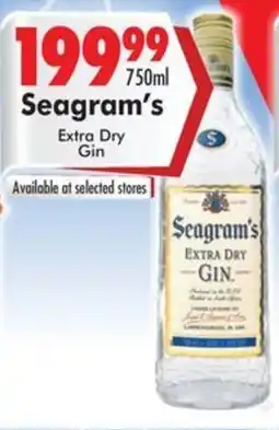 Prestons Seagram's Extra Dry Gin offer