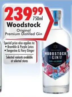 Prestons Woodstock Original Premium Distilled Gin offer