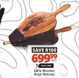Checkers LK's Wooden Braai Bellows offer