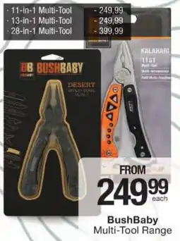Checkers BushBaby Multi-Tool Range offer