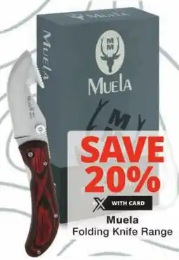 Checkers Muela Folding Knife Range offer