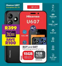 Shoprite Hisense U607 Smartphone 4G LTE offer