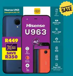 Shoprite Hisense U963 Smartphone 4G LTE offer
