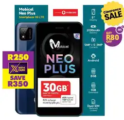 Shoprite Mobicel Neo Plus Smartphone 4G LTE offer