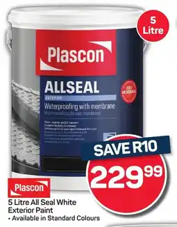 Pick n Pay Hypermarket Plascon All Seal White Exterior Paint offer