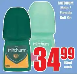 Boxer Superstores MITCHUM Male/ Female Roll On offer
