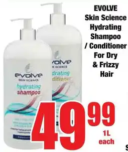 Boxer Superstores EVOLVE Skin Science Hydrating Shampoo/ Conditioner For Dry & Frizzy Hair offer