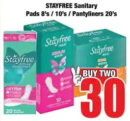 Boxer Superstores STAYFREE Sanitary Pads/ Pantyliners offer