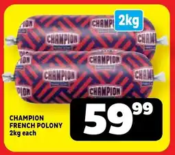 Usave Champion french polony offer