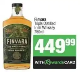 Spar Tops Finvara Triple Distilled Irish Whiskey offer