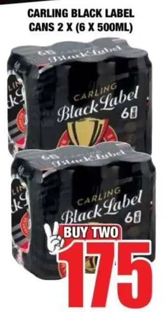Boxer Carling black label cans offer