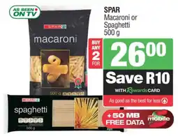 Spar SPAR Macaroni or Spaghetti offer
