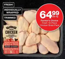 Checkers Farmer's Choice Fresh Chicken Braai Pack offer