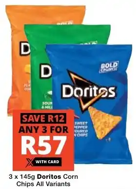 Checkers Doritos Corn Chips All Variants offer