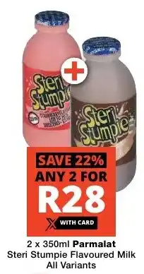 Checkers Parmalat Steri Stumpie Flavoured Milk All Variants offer